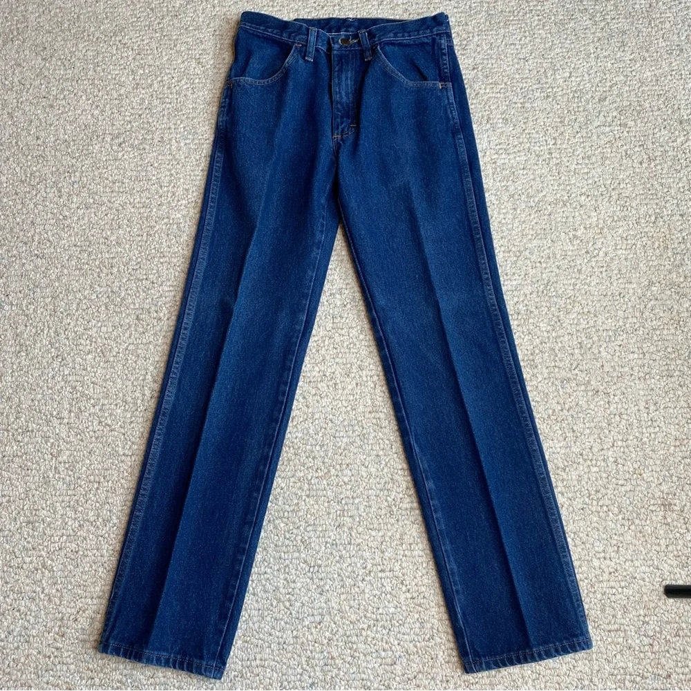 Rustler Wrangler Men's Straight Leg Jeans 100% Cotton Medium Wash 29 x 31 Cowboy - Picture 6 of 11